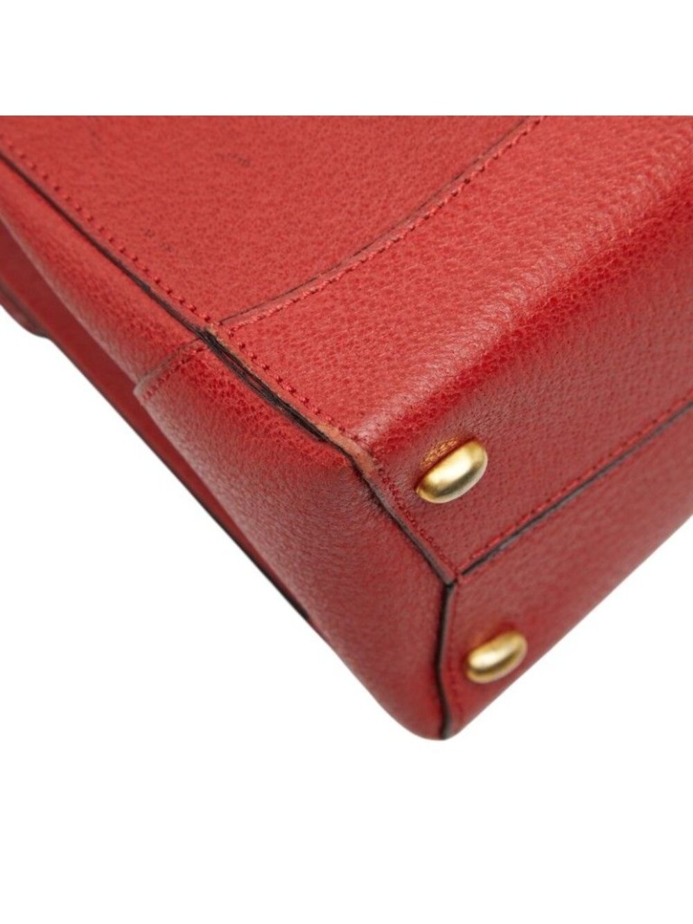 Celine 2-Way Shoulder Bag Top Handle Red Leather - Picture 8 of 10